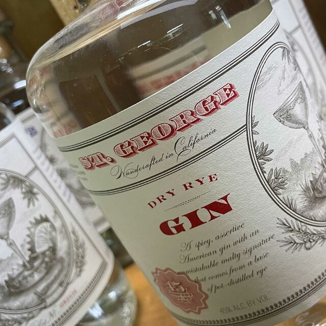 St. George Dry Rye Gin: 45,0%vol 70cl